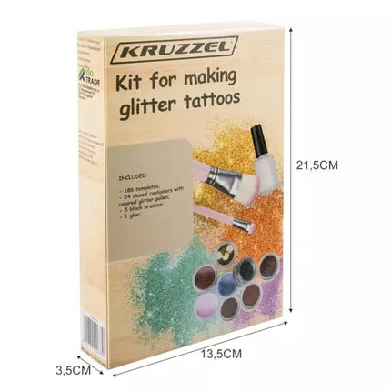 Glitter tattoo kit Kruzzel 20422