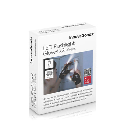 Handschuhe mit LED-Licht Gleds InnovaGoods 2 Einheiten