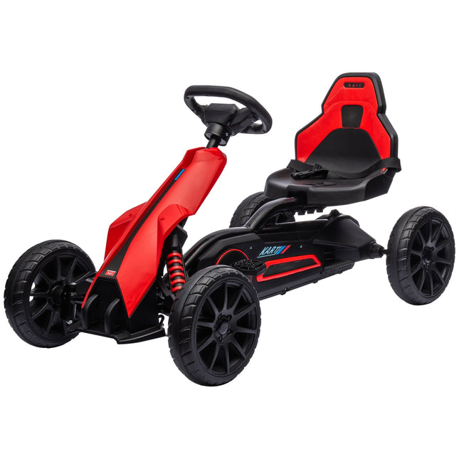 Tret-Gokart für Kinder mit verstellbarem Sitz und Handbremse