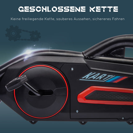 Tret-Gokart für Kinder mit verstellbarem Sitz und Handbremse
