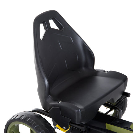 Green Kids Go Kart - Handbrake, Adjustable Seat, 3+ Years