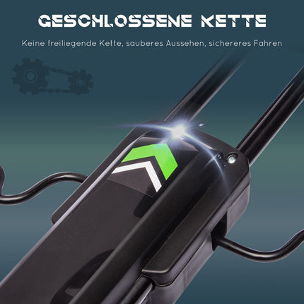 Tret-Gokart für Kinder mit Handbremsen, verstellbarem Sitz, Schwarz