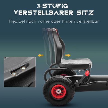 Gokart für Kinder, verstellbarer Sitz, Gummireifen