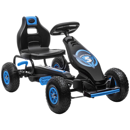 Kinder-Gokart mit verstellbarem Sitz, Gummireifen und Bremse
