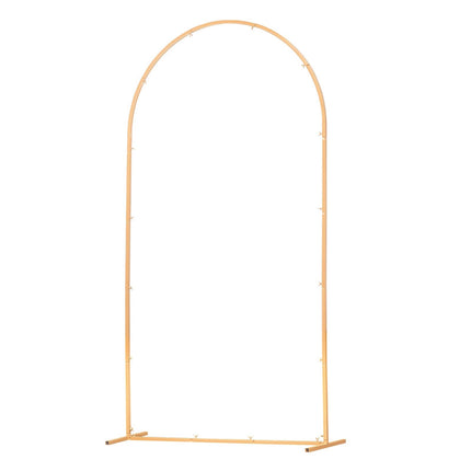 Gold Metal Arch Backdrop Stand, 7.2 x 4 ft Frame