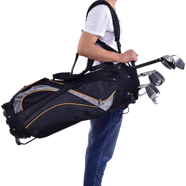 Golfbag 9 Zoll Nylon, Schwarz, leicht, reisefreundlich