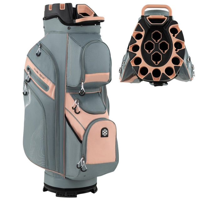 Golf Cart Bag, 14-Way Divider, 11 Pockets, Pink