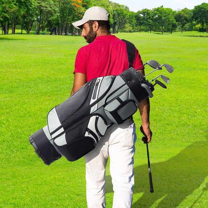 Golf Cart Bag, 14-Way Divider, 13 Pockets, Waterproof Nylon
