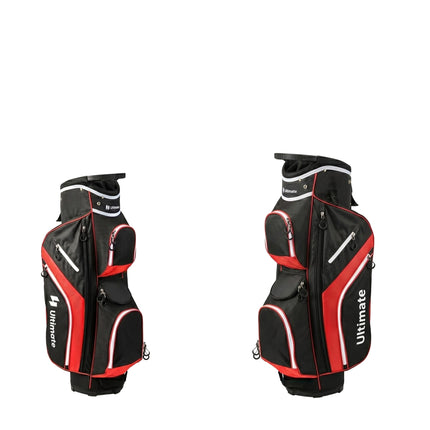 Golf Cart Bag with 14 Dividers, 9 Pockets, Red