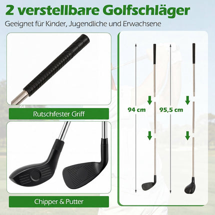 Golf Chipping Game Set, 71"x71" Mat, 24 Balls, Indoor/Outdoor