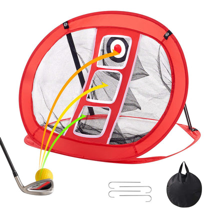 Golf Chipping Net, Pop-Up Practice Net with Target, Carry Bag