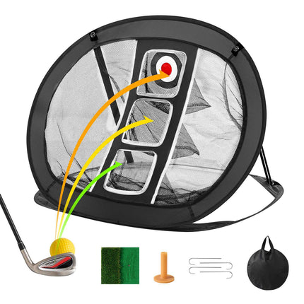 Golf Chipping Net Set – Pop-Up, Targets, Mat, Balls