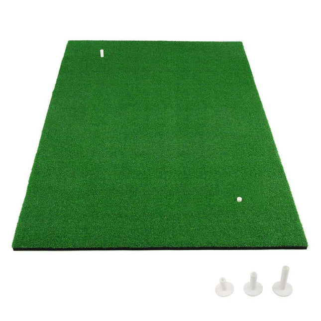 Golf Hitting Mat Standard Golf Practice Mat with Real Feel 1.5 x 1m Green