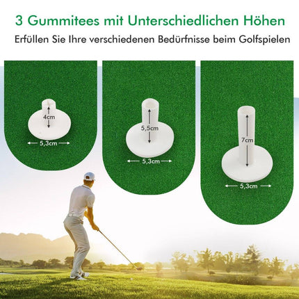 Golfová odpalová podložka, standardní tréninková s realistickým povrchem, 1.5 x 1m, zelená