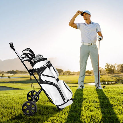 Golf Push Cart, Foldable 2-Wheel Steel Frame, Scoreboard