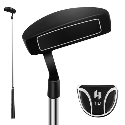 Putter de golf maillet en acier inoxydable de 89 cm avec tête en acier inoxydable et poignée antidérapante