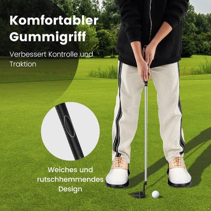 Putter de golf maillet en acier inoxydable de 89 cm avec tête en acier inoxydable et poignée antidérapante