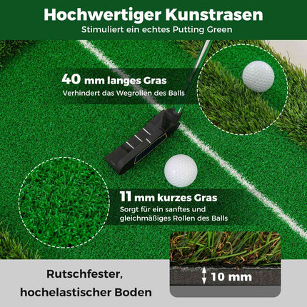 Golfová putovací podložka – 300 cm, dvě jamky, 3 míčky