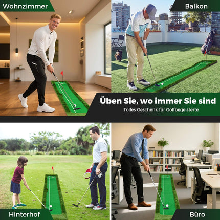 Golfová putovací podložka – 300 cm, dvě jamky, 3 míčky