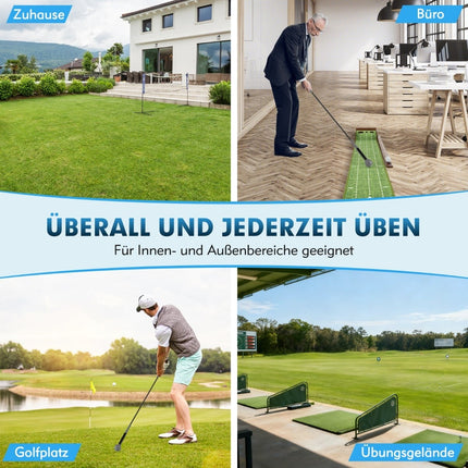 Golfschwungtrainer, 120 cm, gewichteter Kopf, Grau