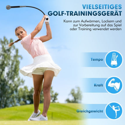 Golf Swing Trainer Aid, 80cm, Weighted Head, Gray