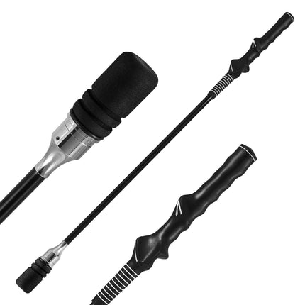 Golfschwungtrainer mit rutschfestem Griff – Schwarz, 80 cm