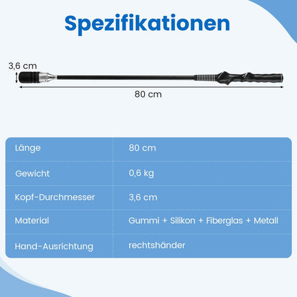 Golfschwungtrainer mit rutschfestem Griff – Schwarz, 80 cm