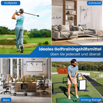 Golfschwungtrainer mit rutschfestem Griff – Schwarz, 80 cm