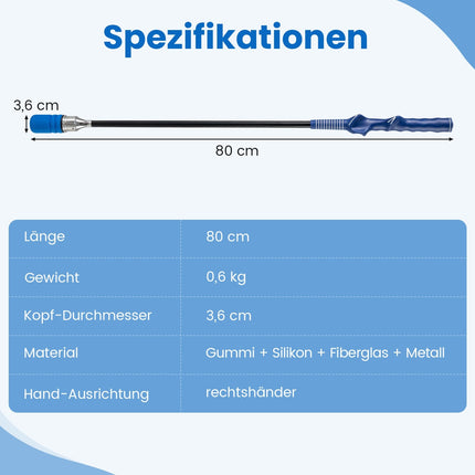 Golf-Schwungtrainer mit rutschfestem Griff, blau, 80 cm