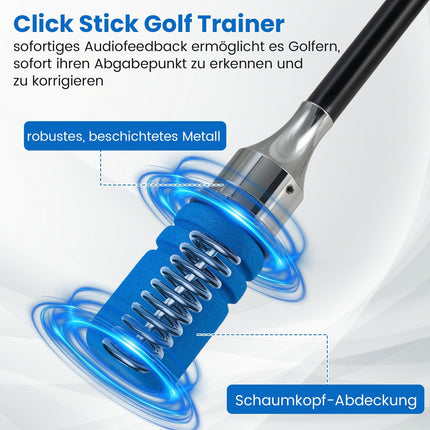 Golf-Schwungtrainer mit rutschfestem Griff, blau, 80 cm