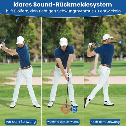 Golf-Schwungtrainer mit rutschfestem Griff, blau, 80 cm