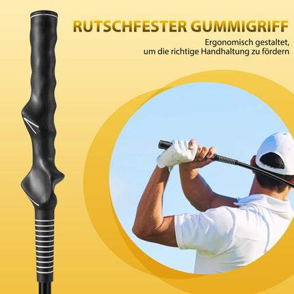 Golf-Schwungtrainer mit gewichtetem Kopf, 120 cm, Gelb