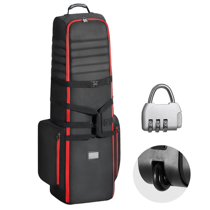 Golf Travel Bag with Wheels, 1800D Waterproof Oxford, Foldable
