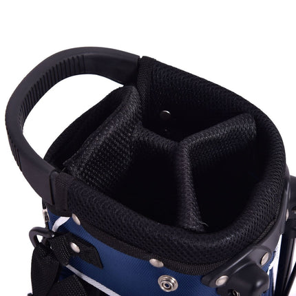 Golfbag 9 Zoll Golfbag Pencil Bag Profi Reisetasche Standbag mit Kopfteil und Tragegurt-Blau