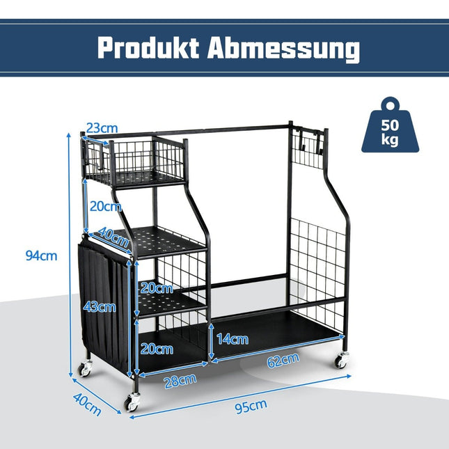 Golf bag stand for the garage cart for golf equipment golf bag rack with club holder