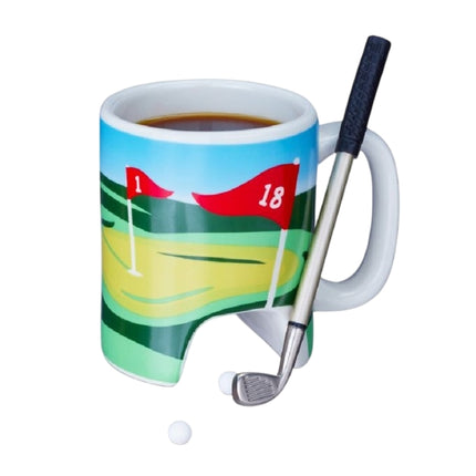 Golf mug with club