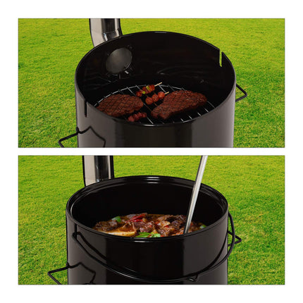 Goulash cannon with grill grate