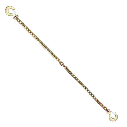 Grade 80 Tow Chain with Grab Hooks, 3/8 in, 2 Pack