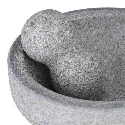 Granitmörser mit Stößel, rund, effizientes Mahlen