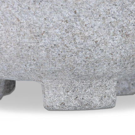 Granitmörser mit Stößel, rund, effizientes Mahlen