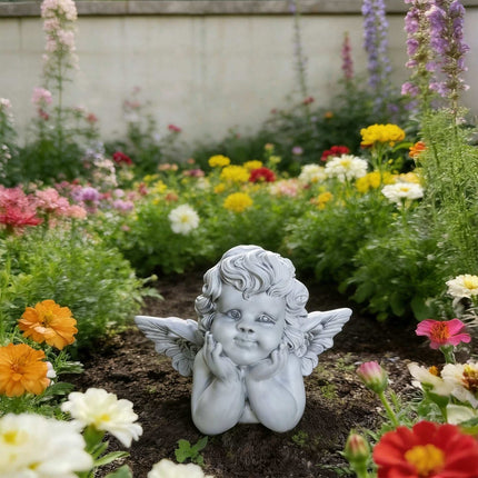 Grabengel Statue, 31 cm, Polyresin, wetterfest