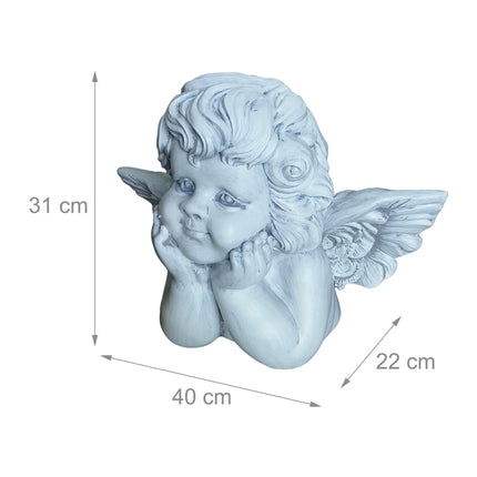 Grabengel Statue, 31 cm, Polyresin, wetterfest