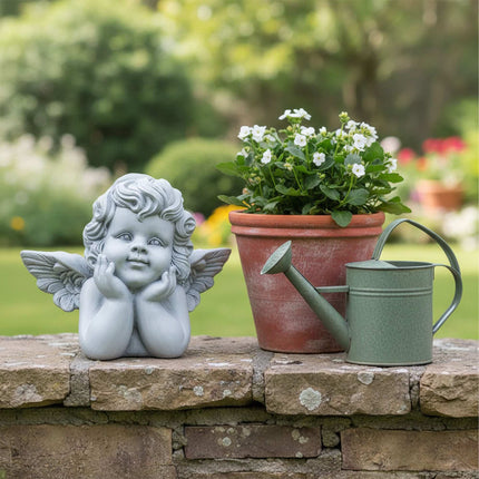 Grabengel Statue, 31 cm, Polyresin, wetterfest