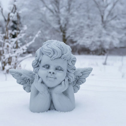 Grabengel Statue, 31 cm, Polyresin, wetterfest
