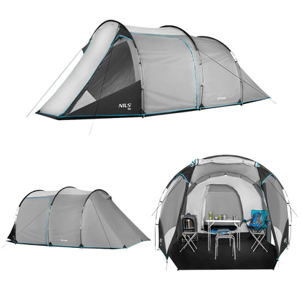 Gray Camping Tent, 2-Person, Waterproof