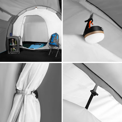 Gray Camping Tent, 2-Person, Waterproof