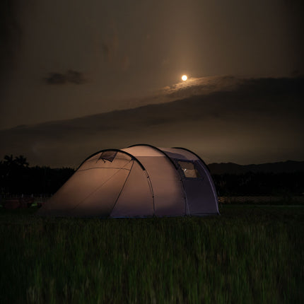 Gray Camping Tent, 2-Person, Waterproof