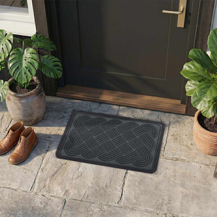 Gray Polypropylene Doormat, 60 x 40 cm, Non-Slip