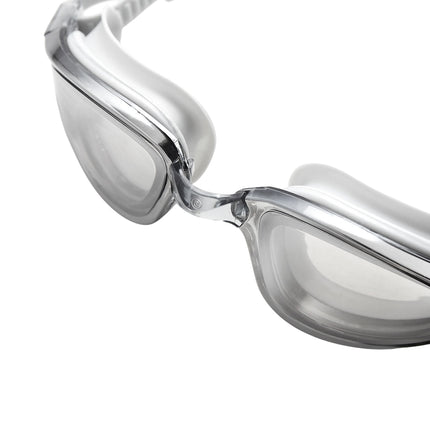 Graue Schwimmbrille, Antibeschlag, UV-Schutz
