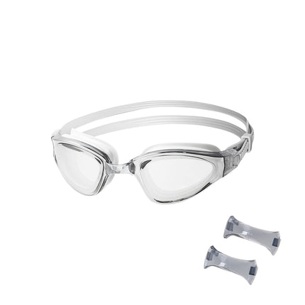 Graue Schwimmbrille, Antibeschlag, UV-Schutz